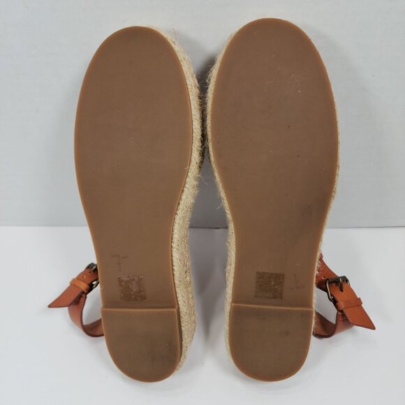 Madewell Malia Asymmetrical Espadrille women strappy Leather Sandals Size 8 - Picture 9 of 14